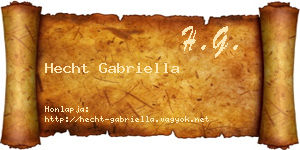 Hecht Gabriella névjegykártya